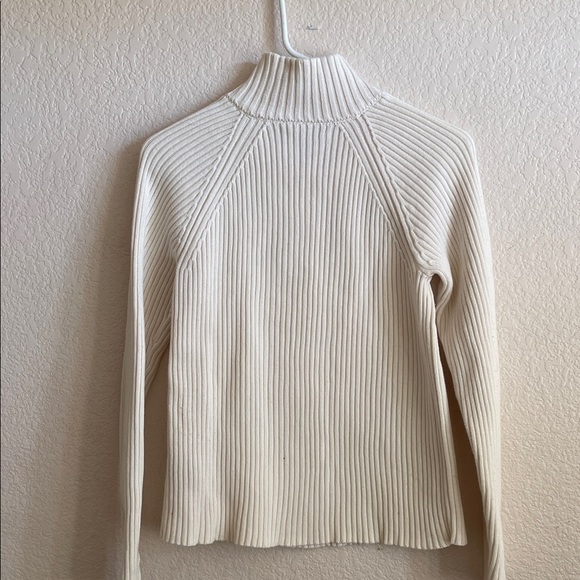 Ralph Lauren Cream Turtleneck Sweater with Gold Buttons - Picture 5 of 9